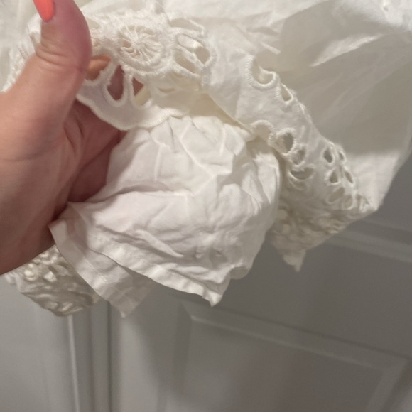 🆕 Women’s Free People Esperanza Eyelet Mini Dress in Ivory. Size Large. NWT - Picture 11 of 12